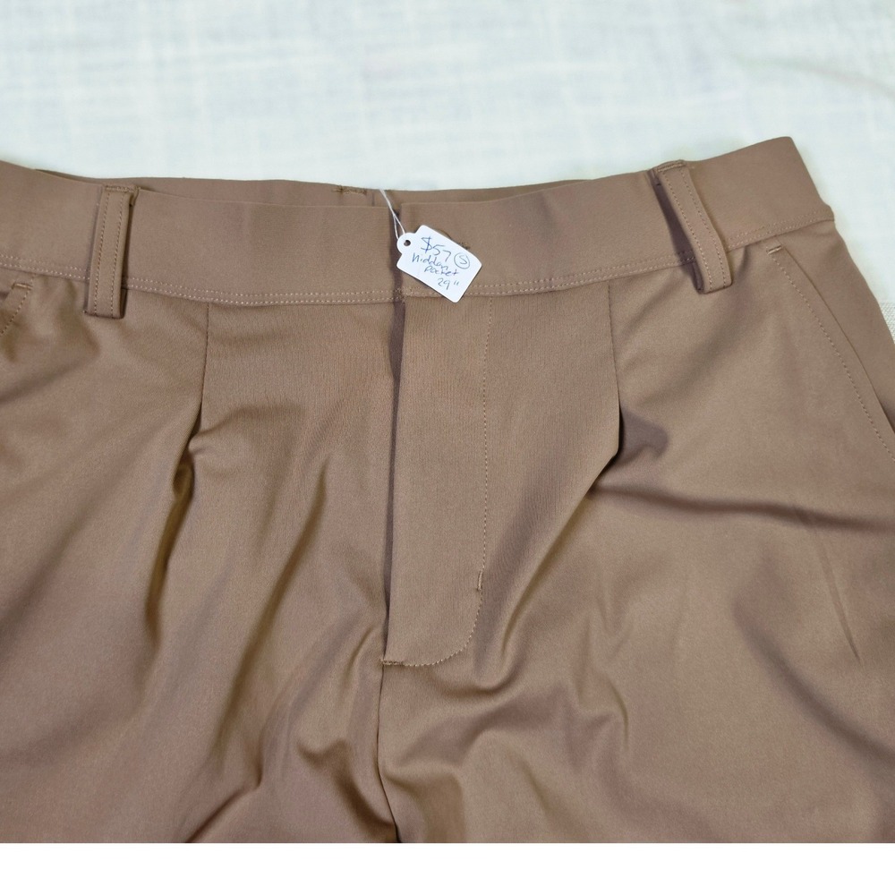 Baleaf Womens Brown Pleated Performance Hiking Travel Pants Size S 29 Inseam